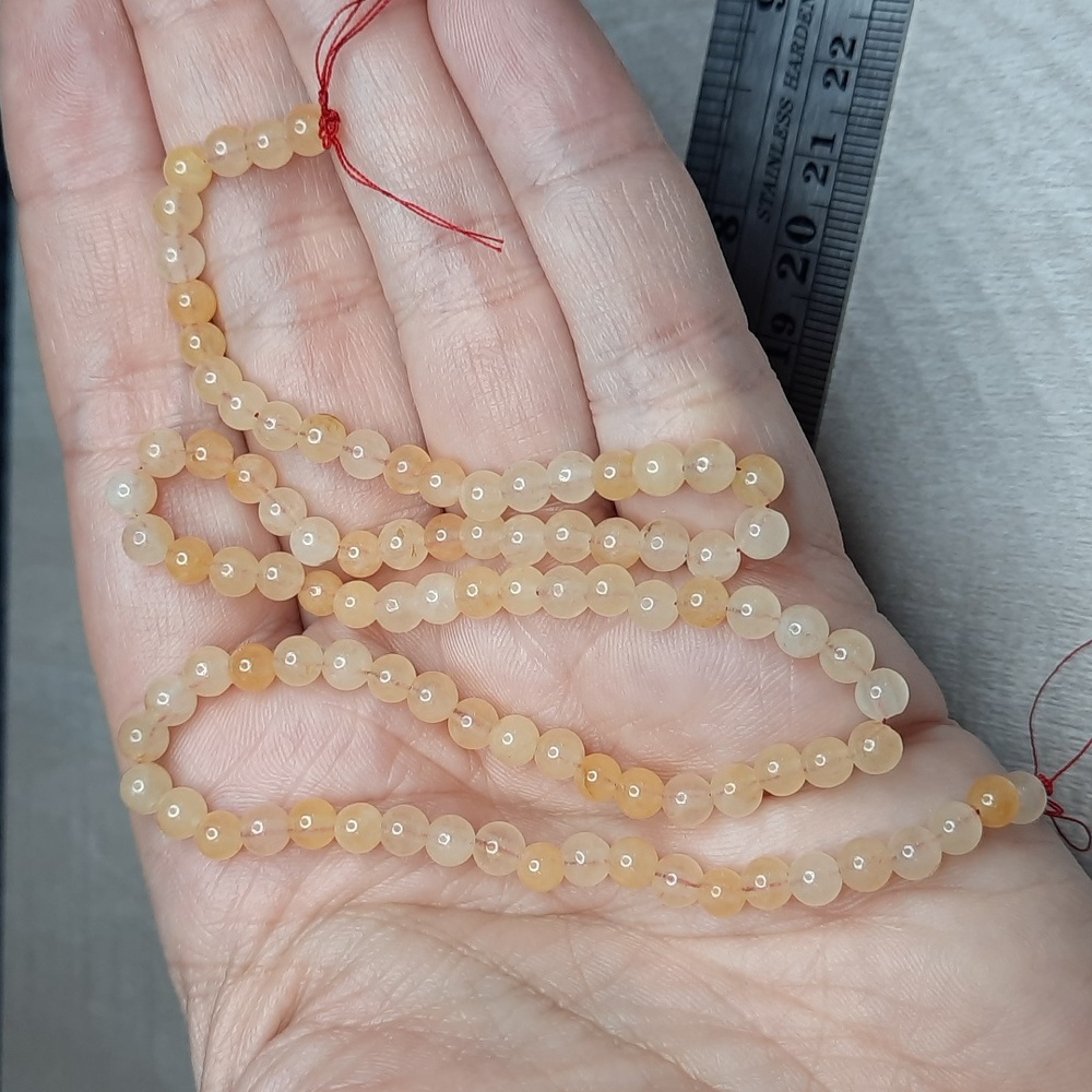 4mm Peachy Agate 15-inch Strand #5